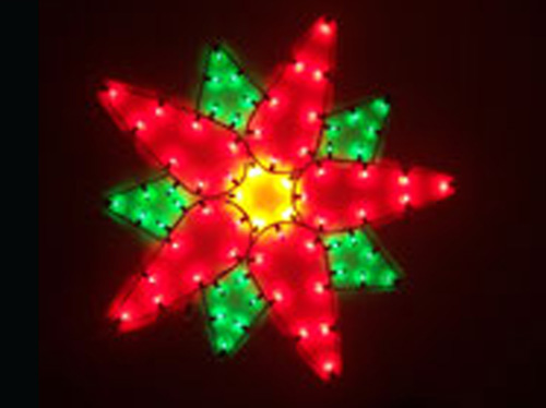 Poinsettia Decoration Christmas Street Light