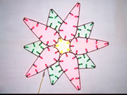 Poinsettia Decoration Christmas Street Light