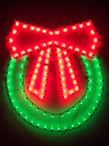 Christmas Wreath Decoration Street Light