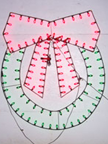Christmas Wreath Decoration Street Light